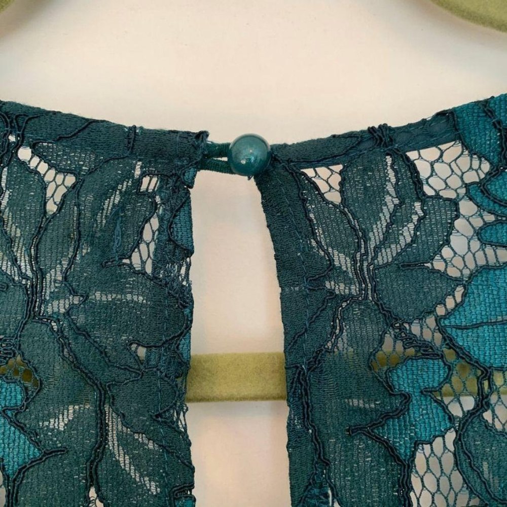 Here Comes the Sun Green Lace Mini Dress - Picture 8 of 9